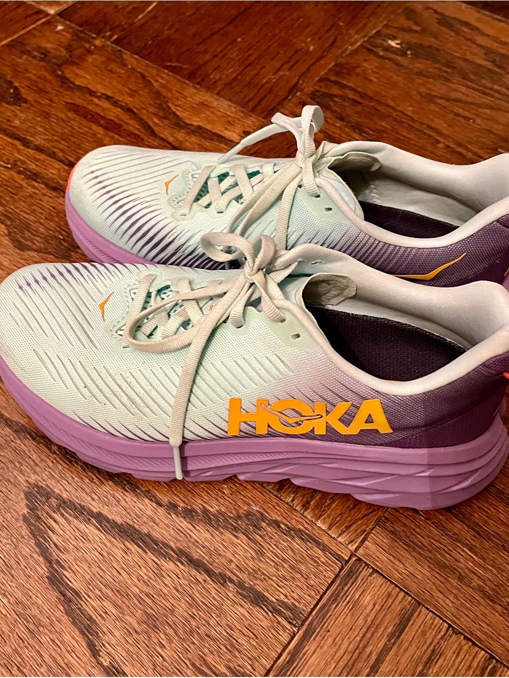 Hoka One One Women's Mint Green & Purple Running Shoes